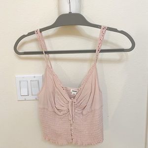 Garage pink lace top